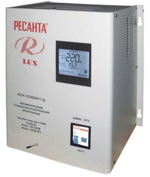 Стабилизатор напряжения РЕСАНТА АСН-12000Н/1-Ц LUX