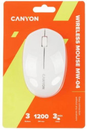 Мышь беспроводная CANYON MW-04 белый (CNSCMSW04W)