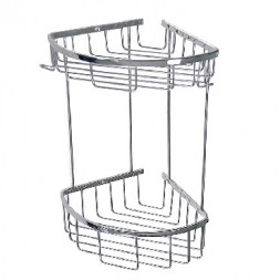 Полка САНАКС 75251 Полочка угловая овальная двойная 22 см