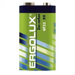 Элементы питания ERGOLUX (12443) 6F22 SR1 (6F22SR1, батарейка,9В)