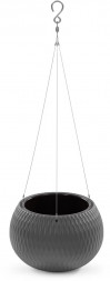 Кашпо АЛЬТЕРНАТИВА М8918 Жемчужина подвесное 4л (графитовый)