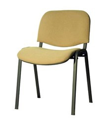 Стул OLSS стул ИЗО кож.зам бежевый, рама черная