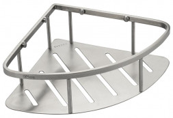 Полка GFMARK 80362 Полочка 22 см одинарная угловая овальная литая антивандальная из нержавеющей стали марк