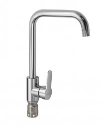 Смеситель для кухни MAGNUS 9263 Смеситель кухонный ХРОМ, П-образный гусак, из нерж.стали марка 304