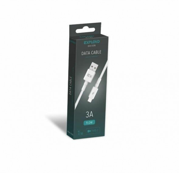 Кабель EXPLOYD EX-K-1276 Дата-кабель USB - TYPE-C 1М белый