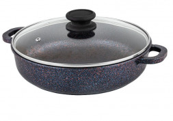 Жаровня ТРАДИЦИЯ ТС9263 а/пр литая 26см стекл/кр Сапфир