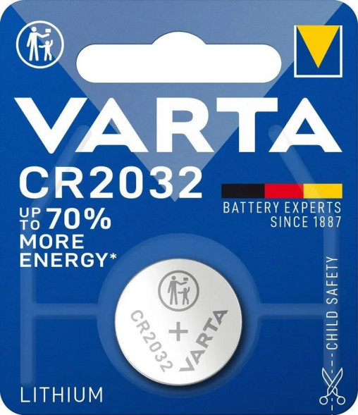 VARTA Батарея Electronics BL1 Lithium CR2032 (1шт) блистер