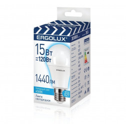 Лампочка светодиодная ERGOLUX (13638) LED-A60-15W-E27-4K