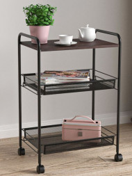 Этажерка ЗМИ Этажерка "Ладья 33КС" (со столиком под дерево), черный Э559 Ч