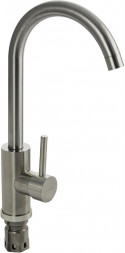 Смеситель для кухни САНАКС 13061 Смеситель для кухни, шаровый, С - образный излив, из нержавеющей стали марки 304, цвет САТИН