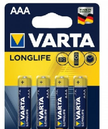 Элементы питания VARTA LR03 AAA BL4 LONGLIFE ALKALINE 1.5V (4103) (4103113414)