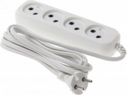 BURO Сетевой удлинитель BU-PSL4.3/W 3м (4 розетки) белый (пакет ПЭ)