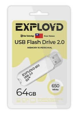 USB флэш-накопитель EXPLOYD EX-64GB-650-White