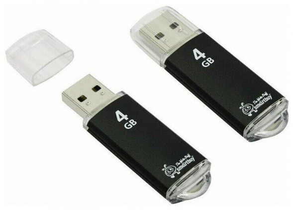 USB флеш SMARTBUY (SB4GBVC-K) 4GB V-CUT BLACK