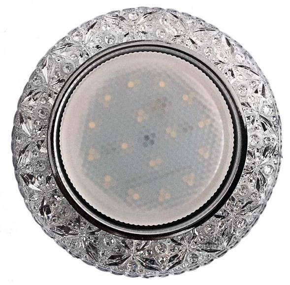 Светильник встраиваемый светодиодный СПУТНИК GX53 DECOR B прозрачный/хром