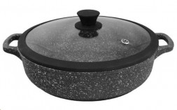 Жаровня ТРАДИЦИЯ ТМ9267 а/пр литая 26см силикон/кр Мрамор