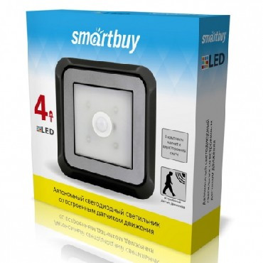 Cветодиодный фонарь SMARTBUY (SBF-4-K) 4AAA + датчик движения