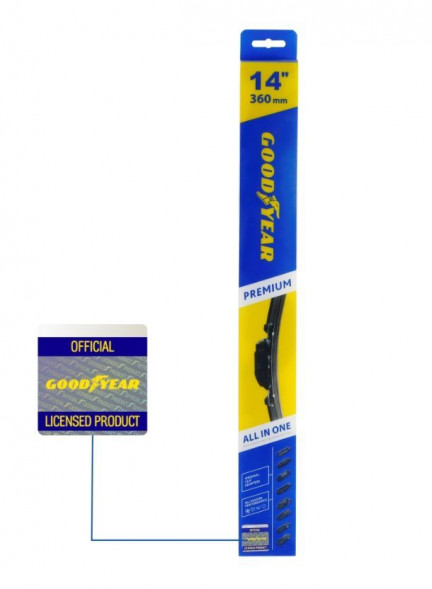 Щетка стеклоочистителя GOODYEAR GY000434 бескаркасная PREMIUM 14&#039;&#039;/36 CM