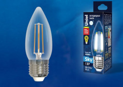 Форма "Свеча" UNIEL (UL-00005167) LED-C35-11W/4000K/E27/CL PLS02WH