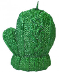 Свеча ВОЛШЕБНАЯ СТРАНА Свеча "Варежка" зеленая (лак) 8336