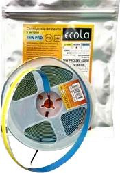 Светодиодная лента на катушке ECOLA P2CV14ESB LED strip PRO 14W/m 24V IP20 10mm COB 330Led/m 4200K 1400Lm/m светодиодная лента на катушке 5м. нейтральный белый