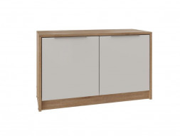 Тумба для обуви МЕБЕЛЬ-КОМПЛЕКС Нордик Тумба для обуви низкая Дуб сонома/Белая Аляска