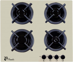 Варочная поверхность газовая ЛЫСЬВА GR0460G00 (ПГВ 43 К) кремовый