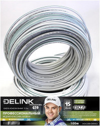КОАКСИАЛЬНЫЙ КАБЕЛЬ DELINK 75 Ом SAT PROFESSIONAL G19 Бухта 100м