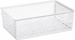 Корзинка HOMVER Linden универсальная 4,3л, 290х190х95мм (белый) 221313329/01 HOMVER Linden универсальная 4,3л, 290х190х95мм (белый) 221313329/01
