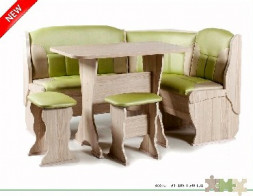 Набор мебели для кухни БИТЕЛ ОРХИДЕЯ-КОМБИ Ясень/Салатовый С-105 Бежевый С-101 (4 кор)