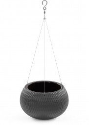 Кашпо АЛЬТЕРНАТИВА М8919 Жемчужина подвесное 7л (графитовый)