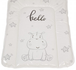 матрас для пеленания POLINI Матрас для пеленания Polini kids Бегемотик на комод, 70х50 см, серый (1уп)