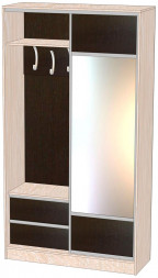 Прихожая ЭЛЕГИЯ КМ.005.01-017-00 Прихожая купе Эгида №17 1200х440х2200 Венге/Ясень шимо светлый (4 кор.)