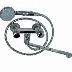 Смеситель для ванны MAGNUS 8370 Смеситель в ванную длинный нос с дивертором на корпусе, металлокерамика, ручка круглая (