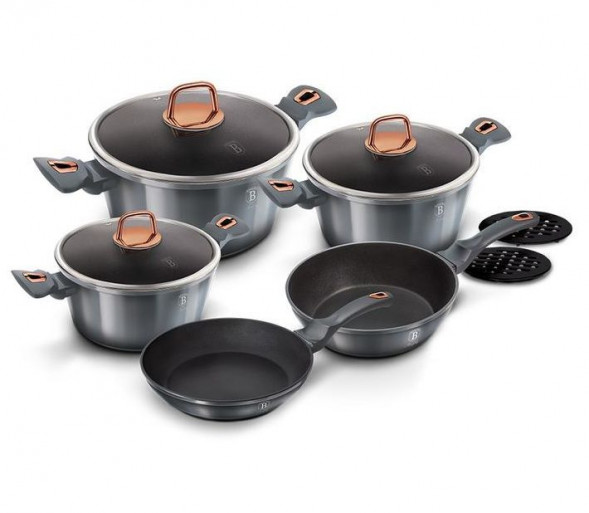 Набор из нержавеющей стали BERLINGER HAUS BH-6020 Moonlight Edition Набор посуды 10 пр