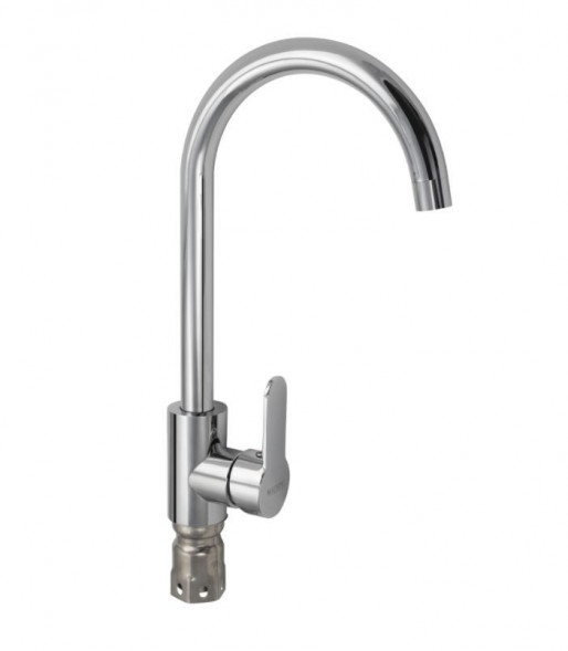 Смеситель для кухни MAGNUS 9264 Смеситель кухонный ХРОМ, С- образный излив, из нерж.стали марка 304