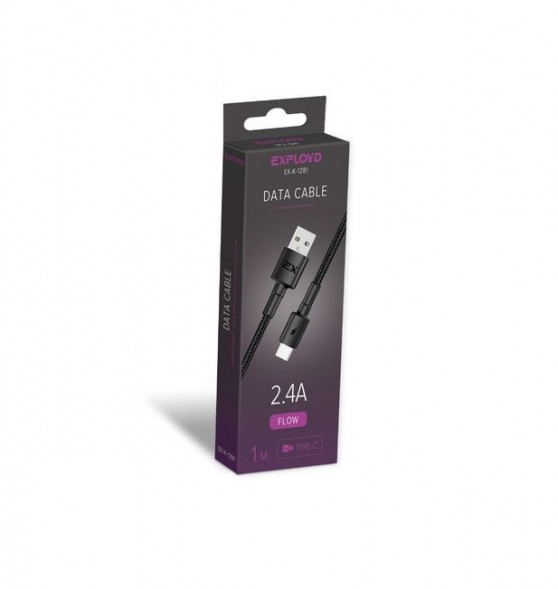 Кабель EXPLOYD EX-K-1281 Дата-кабель USB - TYPE-C 1М чёрный
