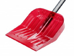 Лопата АЛЬТЕРНАТИВА М7261 д/снега 430х420 из поликарб.с черен.(красный)