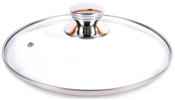 Крышка стекл. с круглой НЖС ручкой с метал/обод низкая TIMA Крышка стекл. с круглой НЖС ручкой с метал/обод 26 см низ. 5726