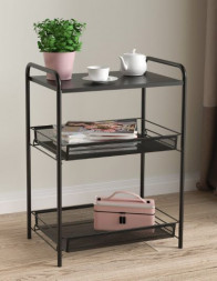 Этажерка ЗМИ Этажерка "Ладья 33С" (LADYA 33С storage rack), черный Э557 Ч