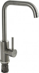 Смеситель для кухни САНАКС 13062 Смеситель для кухни, шаровый, П - образный излив, из нержавеющей стали марки 304, цвет САТИН