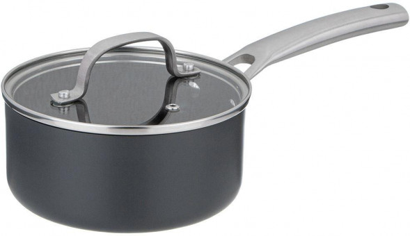 Ковш AGNESS КОВШ С КРЫШКОЙ 1,4Л &quot;CHEF&quot; 16*7,5СМ, АНОДИРОВАННЫЙ АЛЮМИНИЙ,3Х СЛОЙНОЕ ПОКРЫТИЕ DAIKIN 947-105