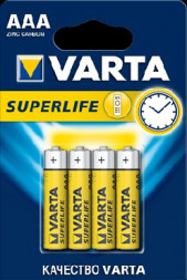 Элементы питания VARTA (02003101414) BL4 R03 SUPER LIFE HEAVY DUTY (2003) (2003113414)