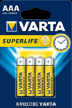 Элементы питания VARTA (02003101414) BL4 R03 SUPER LIFE HEAVY DUTY (2003) (2003113414)