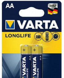 Элементы питания VARTA LR6 AA BL2 LONGLIFE ALKALINE 1.5V (4106) (4106113412)