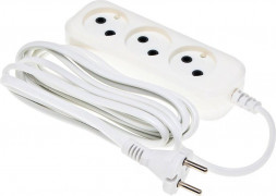 BURO Сетевой удлинитель BU-PSL3.3/W 3м (3 розетки) белый (пакет ПЭ)