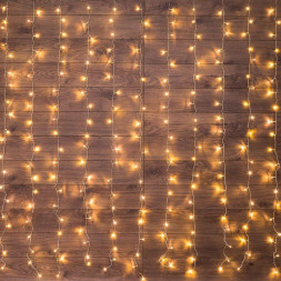 Гирлянда NEON-NIGHT (235-096) ДОЖДЬ 3х2 м, прозрачный ПВХ, 240 LED, теплый белый, IP20, с контроллером, не соединяется