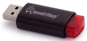 USB флеш SMARTBUY (SB16GBCl-K) 16GB CLICK BLACK/RED