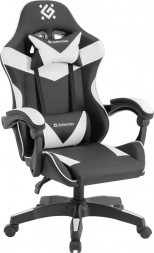 Кресло DEFENDER (64058) Urana Чер/бел,класс3,PU чёрный + белый