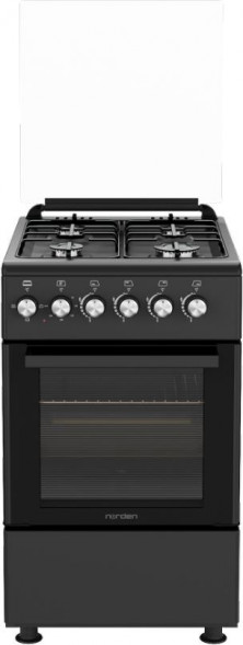 Плита газоэлектрическая NORDEN FF5403GAZD Черный матовый